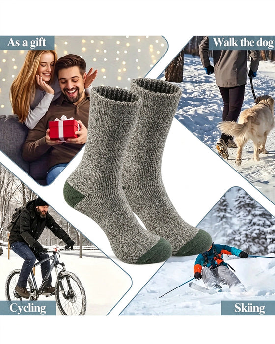 Paires De Chaussettes D'Hiver Épaisses Chaudes Douces En Tricot
