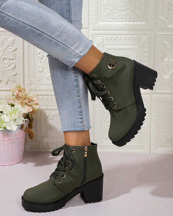Bottines À Plateforme Chunky