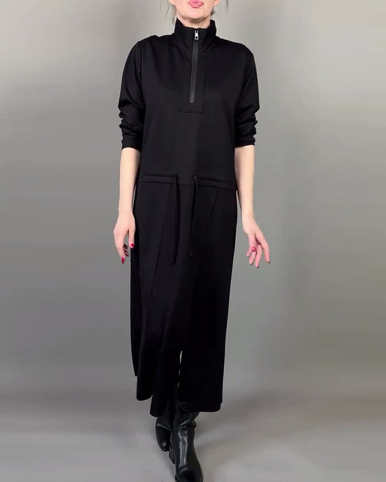 Robe Avec Col À Zip Et Allure Moderne