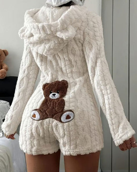 Combinaison Unie Capuche Polaire