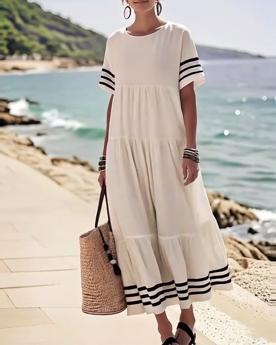 Robe Tendance Vacances Manches Courtes