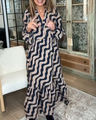 Robe longue et ample imprimée