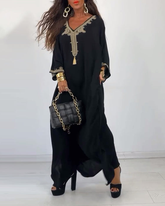 Robe simple ample à col en V