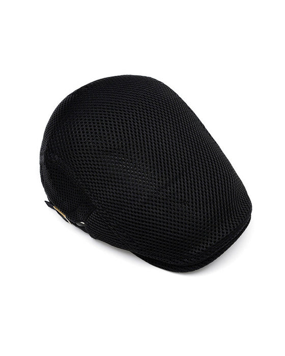 Casquette Plate En Maille Respirante Pour Homme - Béret Ivy Newsboy Ajustable Chapeau D'Été