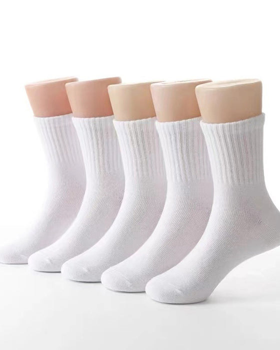 Chaussettes simples et confortables de couleur unie