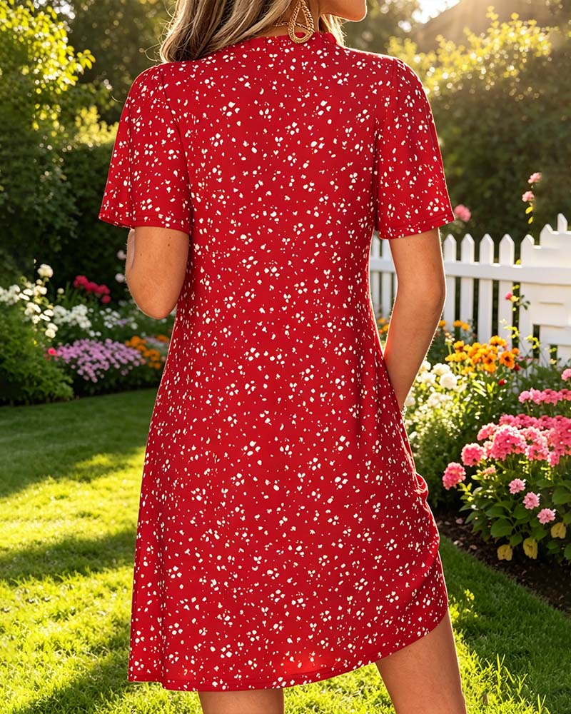 Robe Trapèze Avec Bordure À Volants