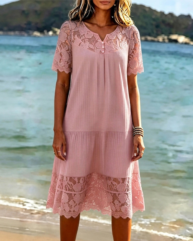 Robe Découpée Patchwork