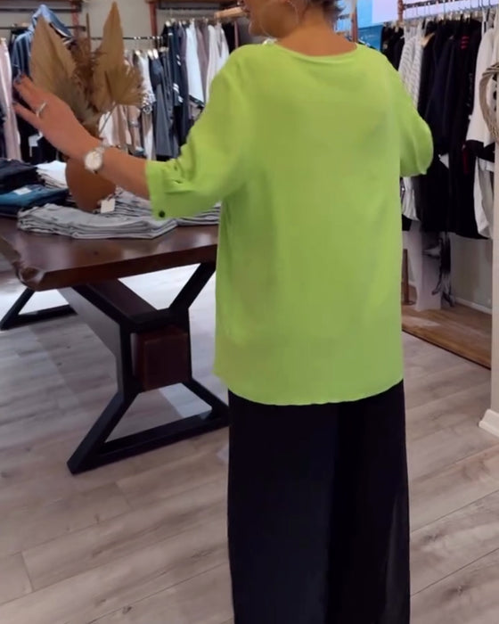 T-Shirt Imprimé Fleuri Manches Courtes Décontracté