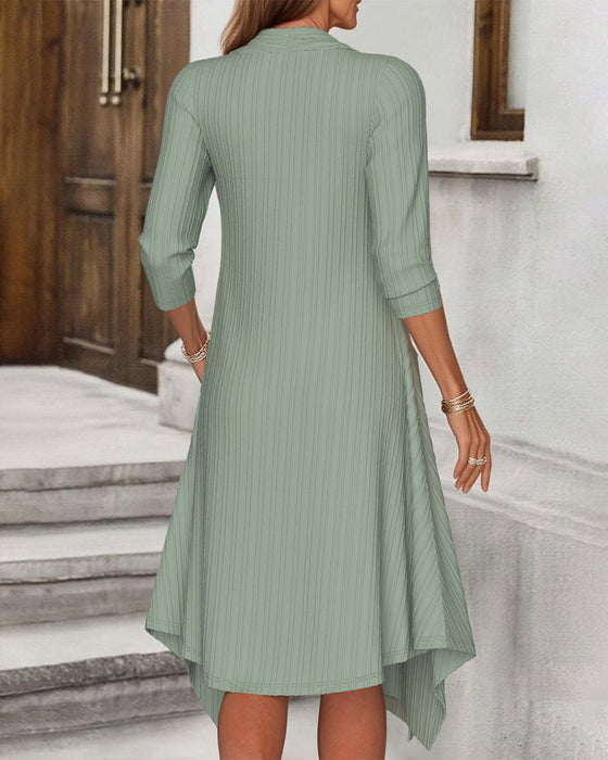 Robe Irrégulier Faux Deux-Pièces Imprimé