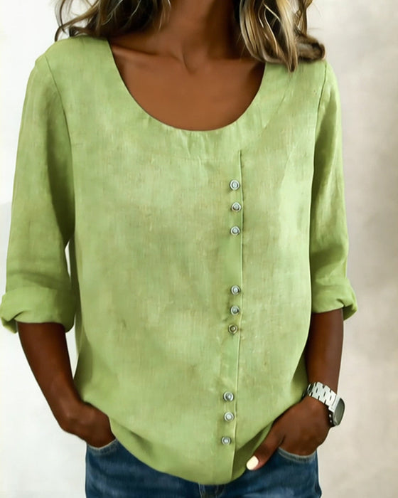 Haut Col Rond Manche Longue