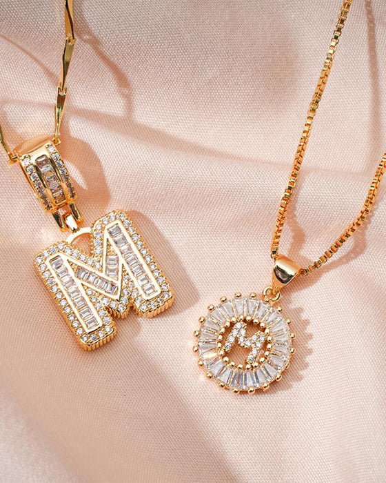 Colliers Lettre Initiale Pendentif 2 Paquet