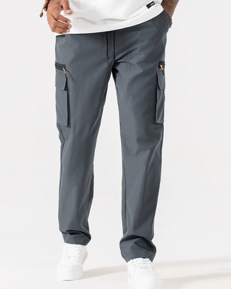 Pantalon Ample Décontracté Multi-Poches Cargo