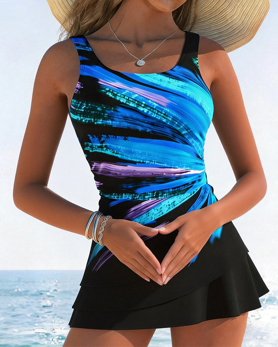 Maillot De Bain Une Pièce À Dégradé De Couleurs