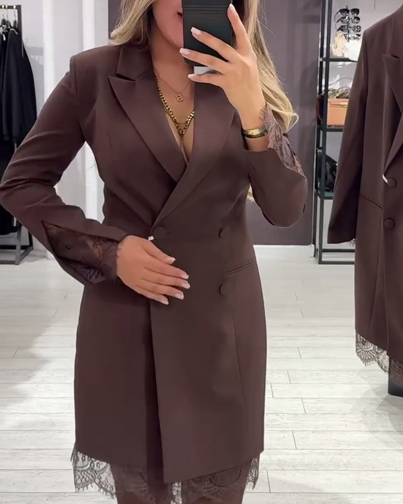 Robe À Col V Et Inserts Pour Le Travail