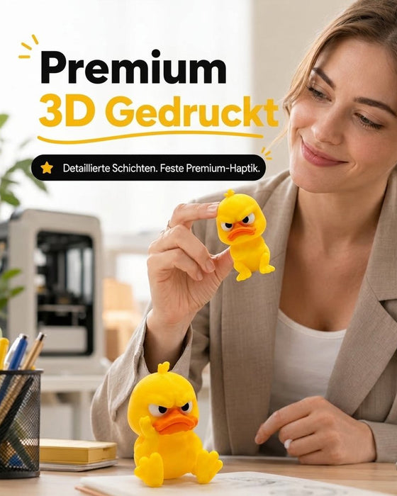 Canard 3D Imprimé En Colère Petit Jaune