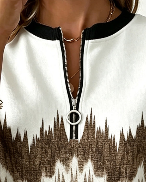 Sweat‑shirt Décontracté Imprimé Manches Longues