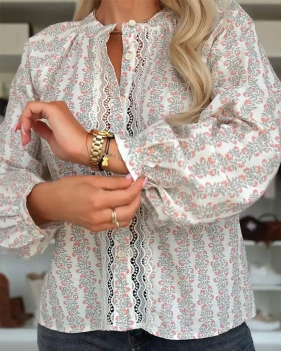 Blouse Bouton Imprimé Floral
