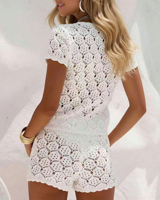 Ensemble Top Coupé Et Short