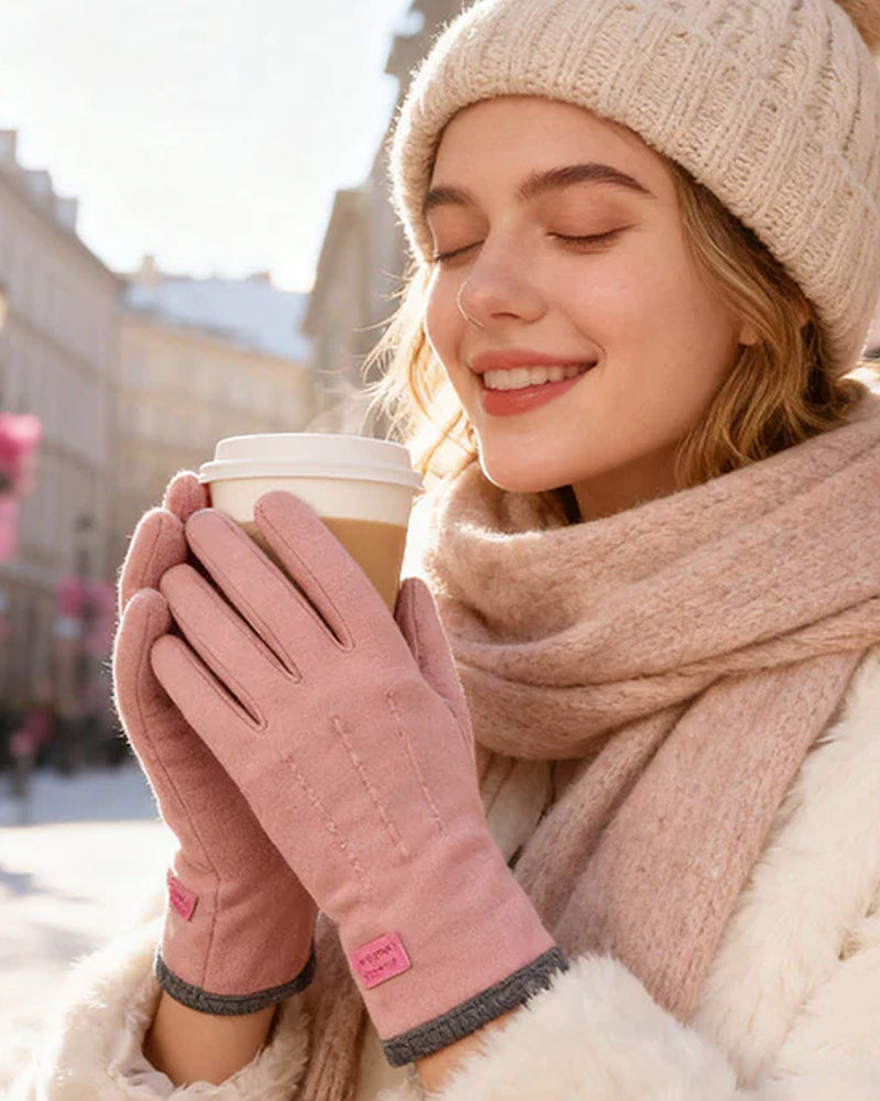 Gants Chauds Et Coupe-Vent Avec Fonction Écran Tactile Et Prise Antidérapante