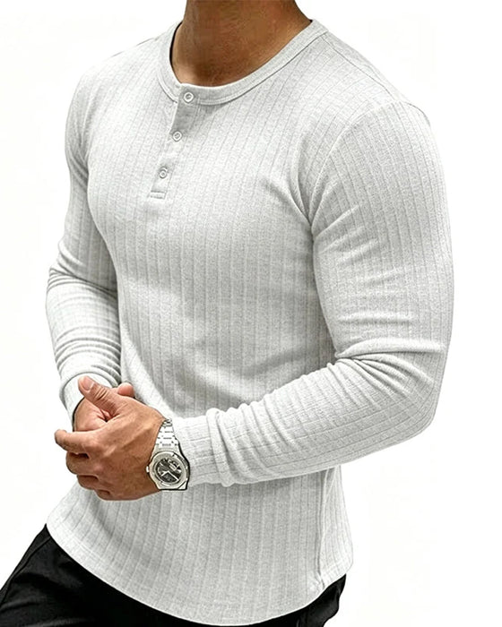 T-Shirt Rayure Verticale Manche Longue