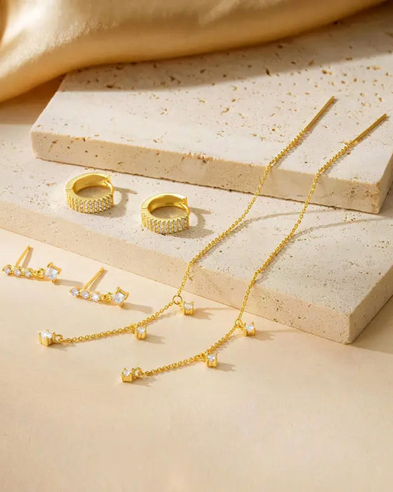 3 Couches Chaîne Boucles D'Oreilles Pour Femmes