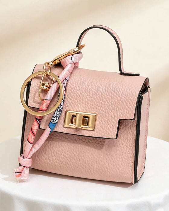 Porte-Clés Mini Sac Carré Pendentif