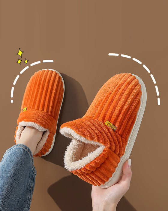 Chaussures plates chaudes de couleur unie pour la maison