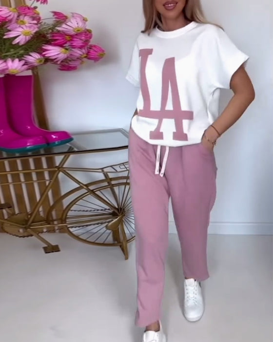 Définir Casual Letter Print Sports