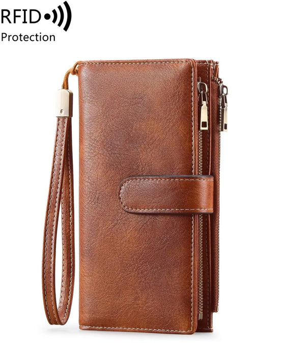 Portefeuille Long À Fermeture Éclair Pour Femme Tendance Exquis Cadeau