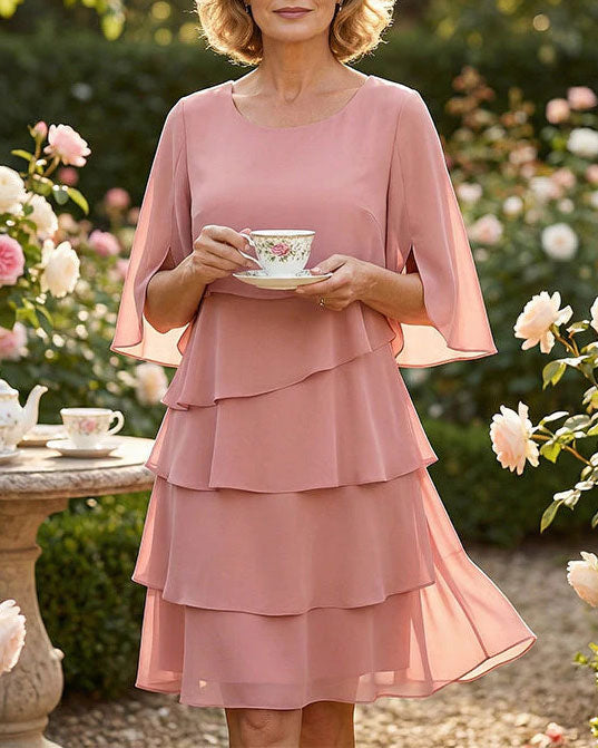 Robe Loose Col Rond Gâteau