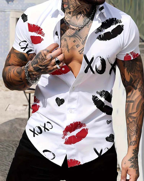 Chemises Revers Bouton Américain Hommes