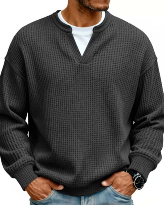 Sweatshirt Homme Col Rond Fausse Superposition