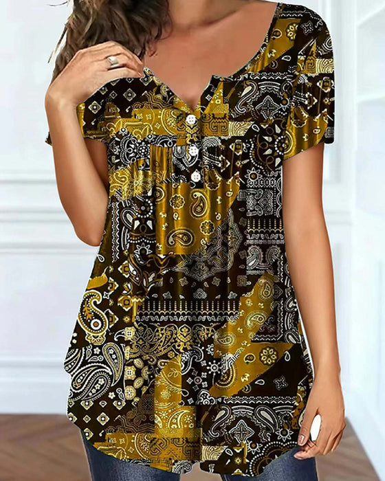 T-Shirt Femme Col En V Décontracté