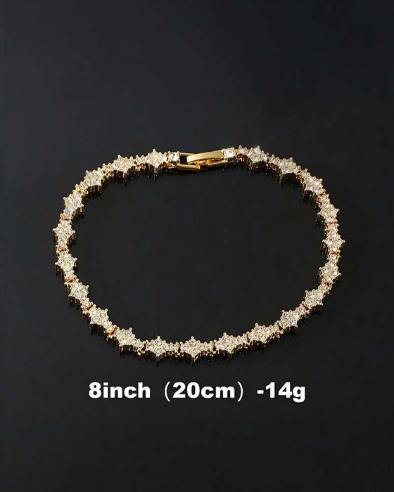 Bracelet Classique Étincelant Zircone Cubique Commémoratif