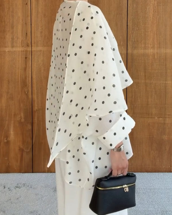 Blouse Polka Dot Irrégulière