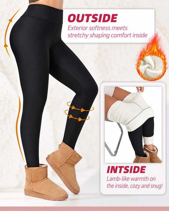 Leggings D'hiver Épais Taille Haute Chauds Pantalons De Yoga