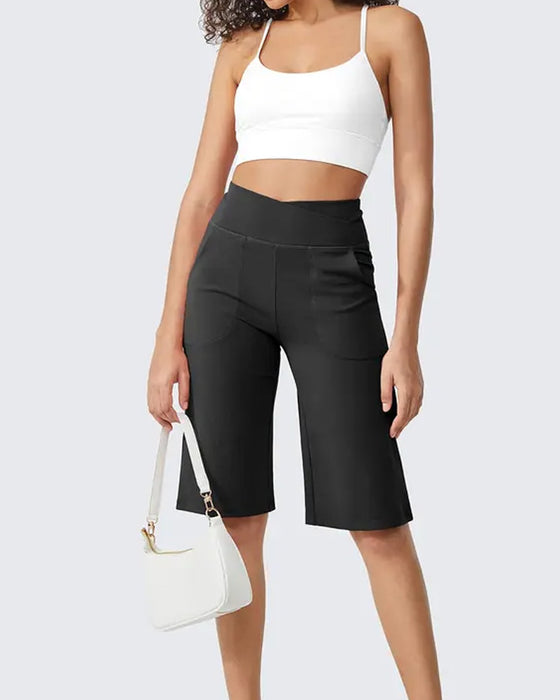 Shorts Décontractés Taille Mi-haute Mi-longueur