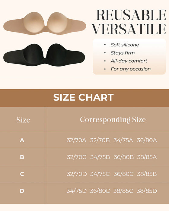 Soutien-Gorge Adhésif Invisible Lift – Sûr, Sans Couture, Léger Et Respirant