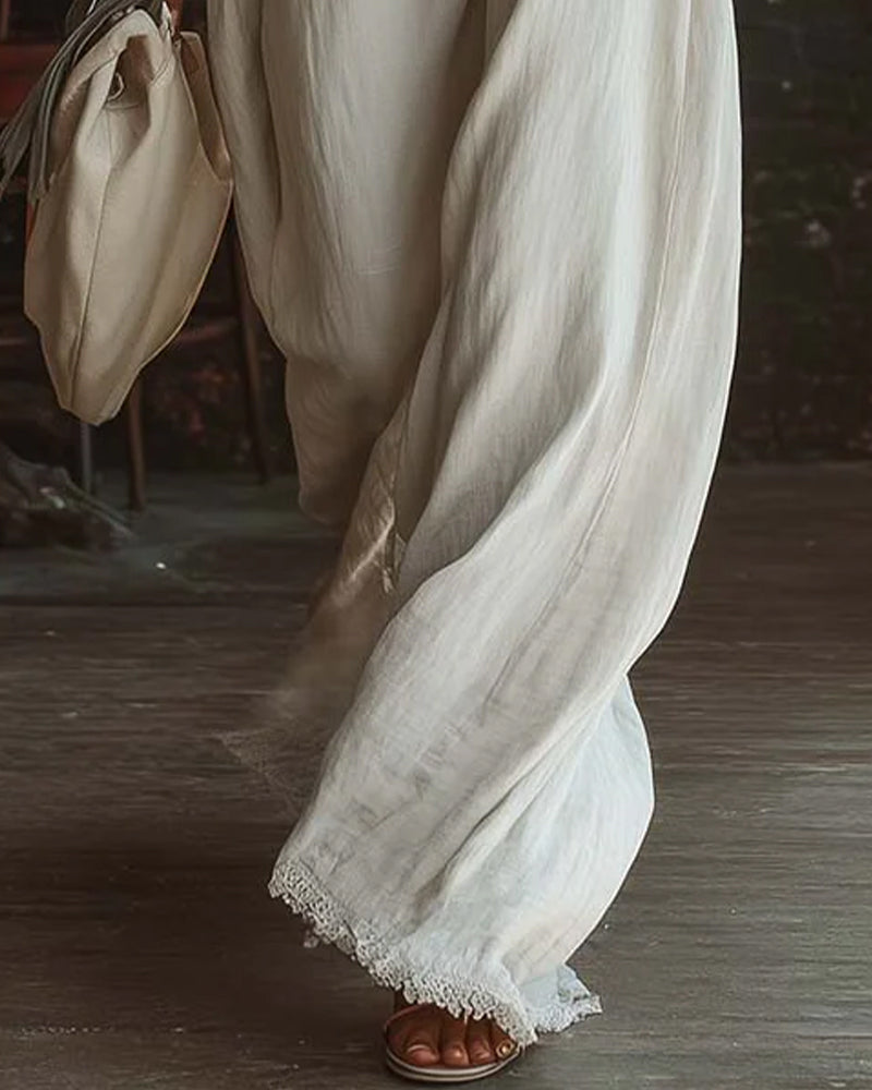 Robe Unie Col V Mode Longue