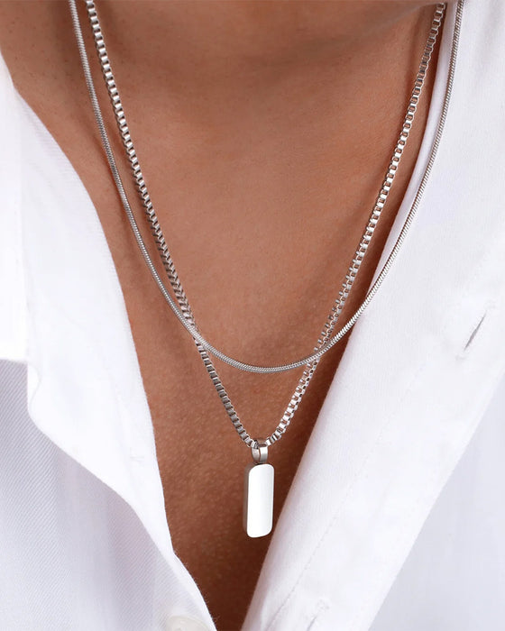 Minimal Pendentif Collier Duo