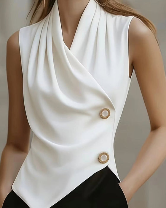 Blouse Unie Croix Sans Manches