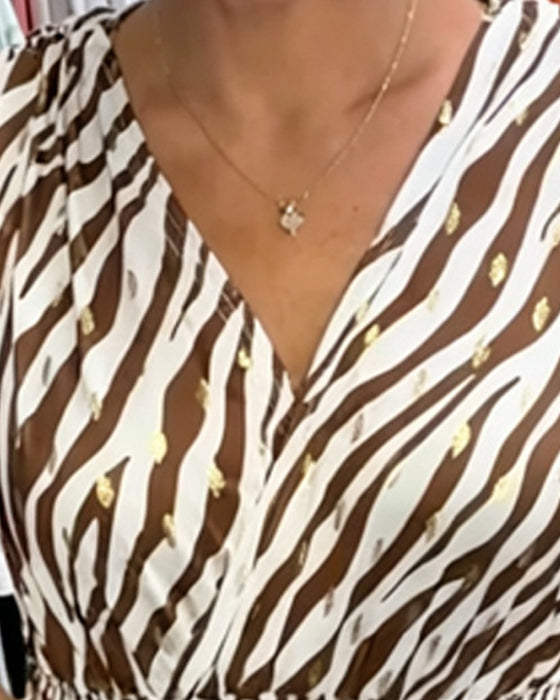 Robe Attache Sans Manches Zèbre