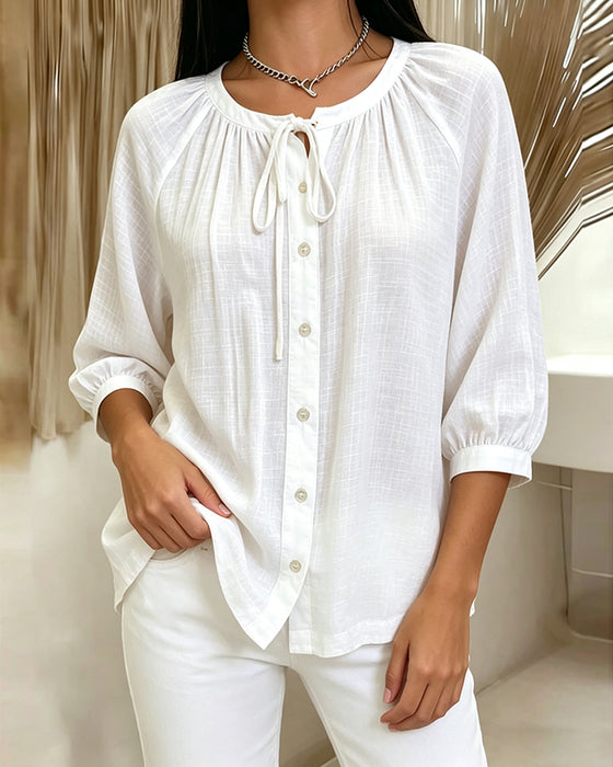 Blouse Col Rond Uni