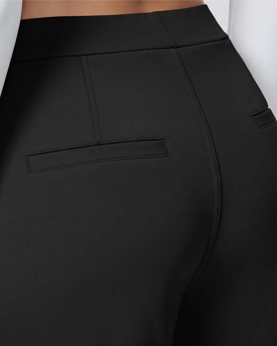 Pantalon Droit En Couleur Unie Avec Tombant Pour Costume