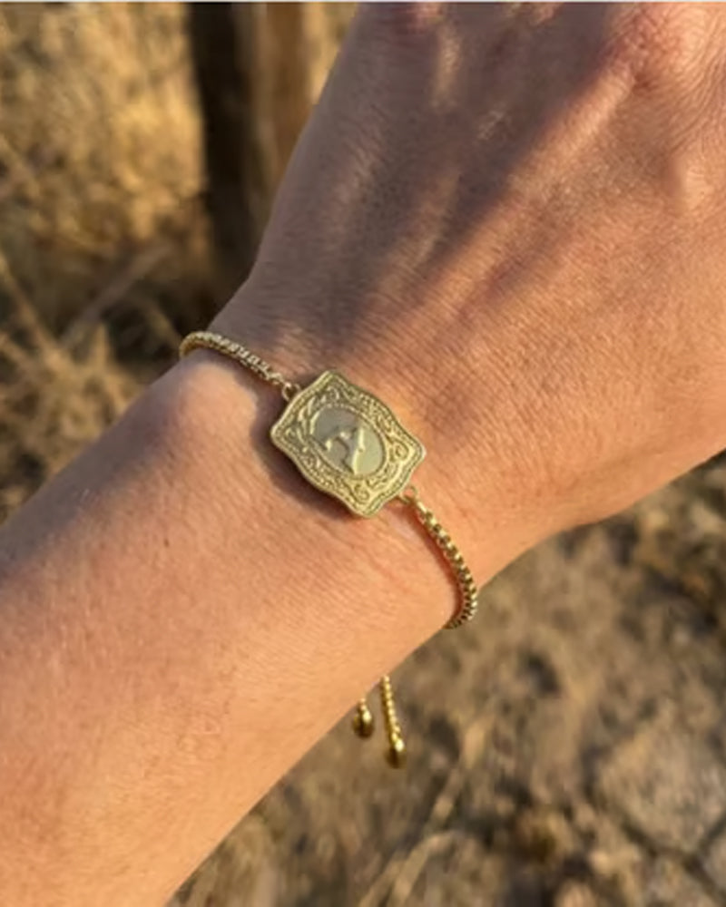 Bracelet Lettre Gaufrée