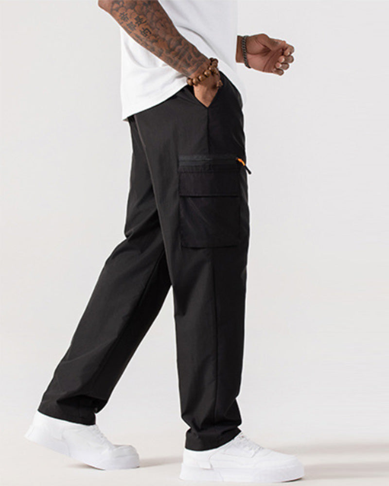 Pantalon Ample Décontracté Multi-Poches Cargo