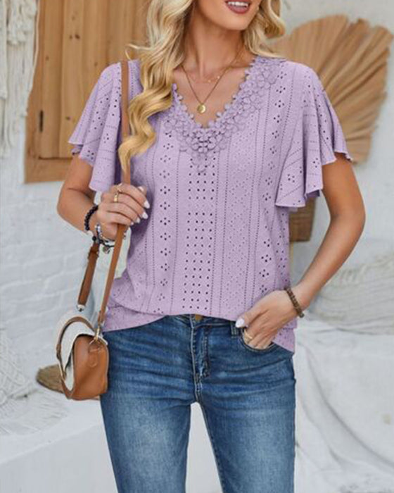 Blouse Col V Uni