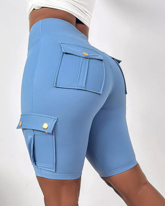 Short taille haute avec poches