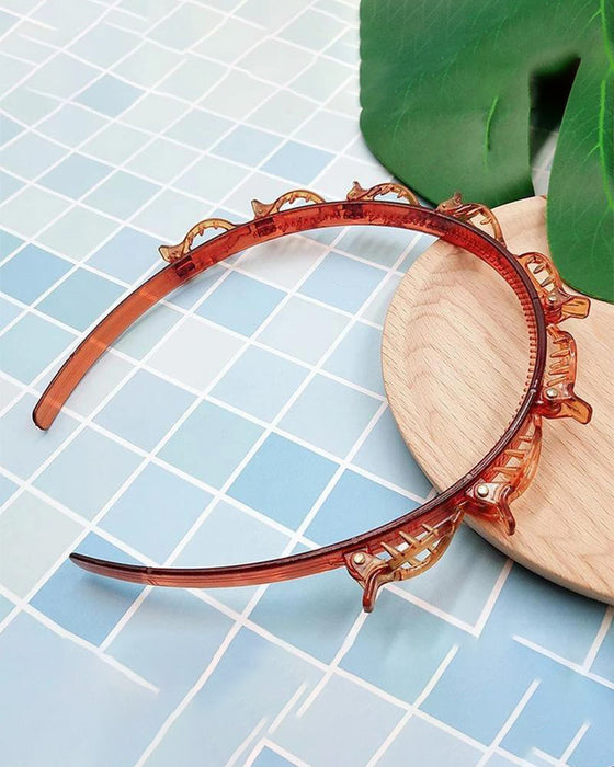 Coiffure à double frange avec épingle à cheveux