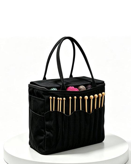 Sac De Rangement En Toile Pour Laine Avec Poches À Aiguilles